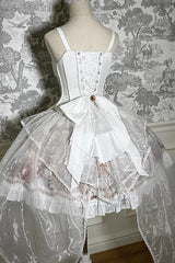 The Mystery Of The Doll Print Ruffle Bowknot Gothic Lolita Skirt Dress 2 Colors - Product - 11