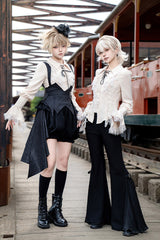Black [Gold Hunter] Long Sleeves Pirate Style Gothic Long Pants - Product - 5