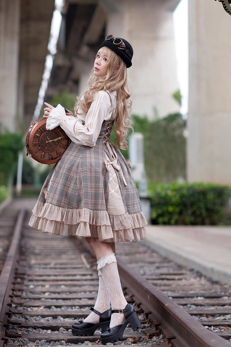 Multi-Color Backlight Memoirs Elegant Slim Bowknot Sleeveless Ruffle Classic Lolita Dress - Product - 7