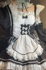 [Ram Rem] Ruffle Bowknot Sweet Japanese Lolita Jsk Dress Set 2 Colors - Product - 5