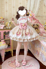 Little Wishing Star Ruffle Bowknot Bud Sweet Lolita Jsk Dress 5 Colors - Product - 14