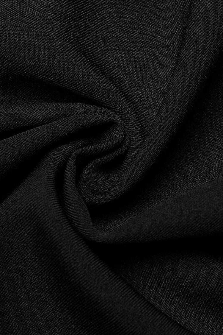 Black Irregular Ruched Women's Gothic Skirt - Product - 5