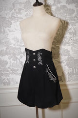Pirate Series Navigation Treasure Hunting Guide High Waisted Embroidery Ouji Handsome Lolita Shorts 2 Colors - Product - 13
