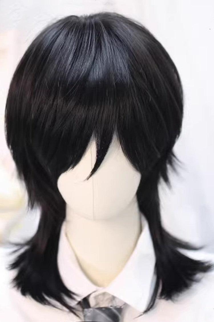 Stylish Japanese Androgynous Short Ouji Lolita Wig 2 Colors - Natural-Black - 2