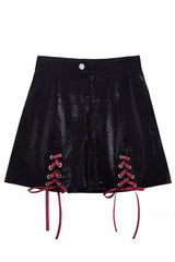 Black/Red [Chief Assassin] Lace-Up Gothic Ouji Lolita Set - Shorts(Only) - 15