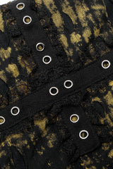 Abstract Print Stitching Lace Ripped Women's Gothic Skirt 2 Colors - Product - 16