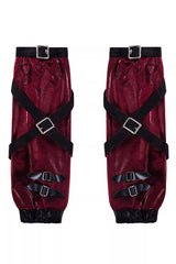Black/Red [Chief Assassin] Lace-Up Gothic Ouji Lolita Set - Sleeves(Only) - 16