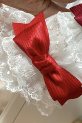 Multi-Color Strawberry Angel Cherry Blossom Tree Bowknot Lace Sweet Lolita Hand Sleeves 9 Colors - Red - 4