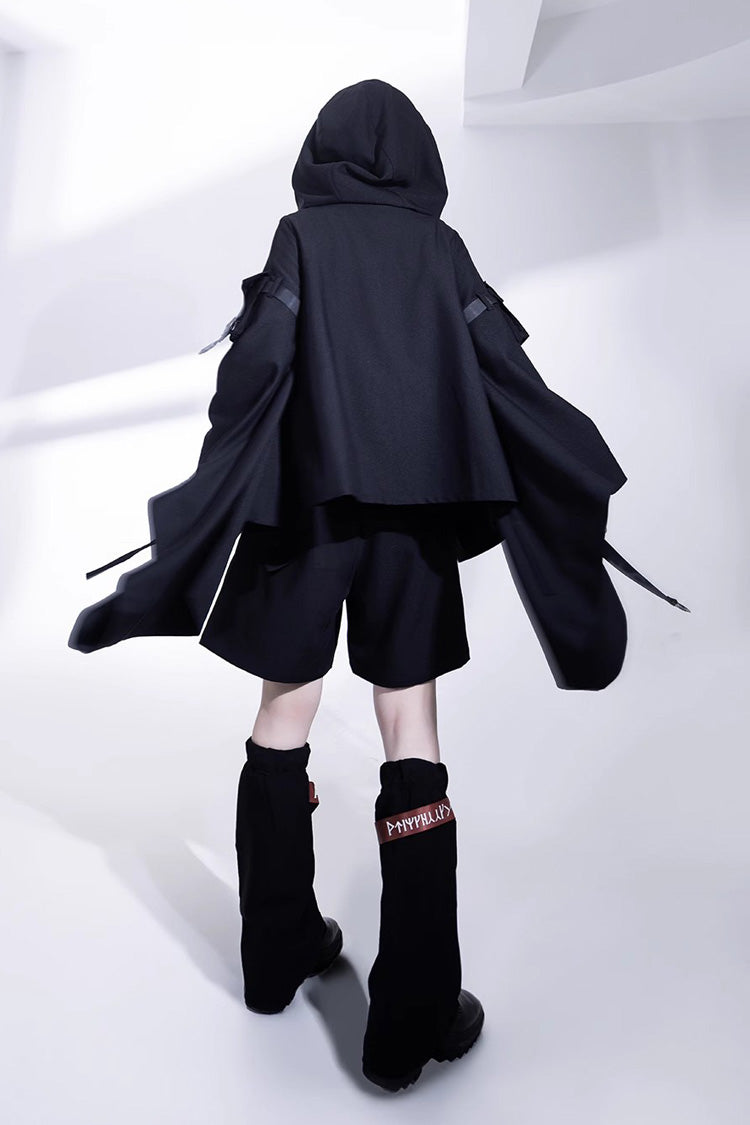 Black Unmarked Blade Gothic Handsome Ouji Lolita Shorts - Product - 8