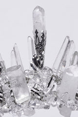 White Irregular Beaded Women's Gothic Crystal Headwear - Product - 7