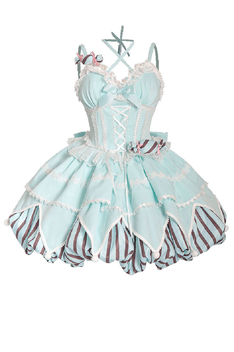 Sweetheart Gummies, ärmellos, mehrlagig, mit Schleife, süß (Kleid einzeln), Detailansicht 3