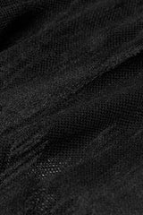 Black Python Print Mesh Women's Gothic Flared Pants - Product - 5
