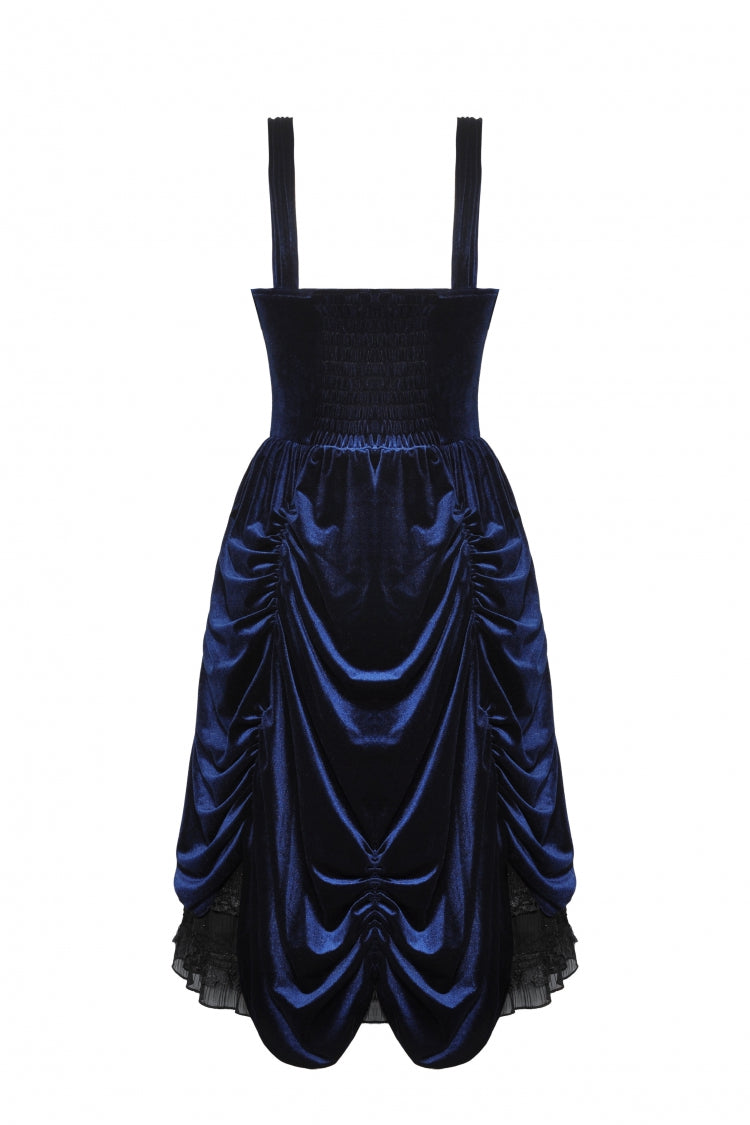 Black/Blue Sleeveless Multi-Layered Ruffled Lace Women's Lolita Gothic Slip Dress Wedding Dress - Product - 20