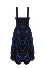Black/Blue Sleeveless Multi-Layered Ruffled Lace Women's Lolita Gothic Slip Dress Wedding Dress - Product - 20