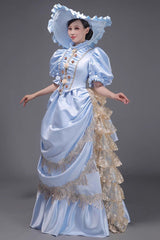 European Style Long Sleeves Multi-layer Ruffle Classic Elegant Princess Victorian Dress 3 Colors - Product - 12