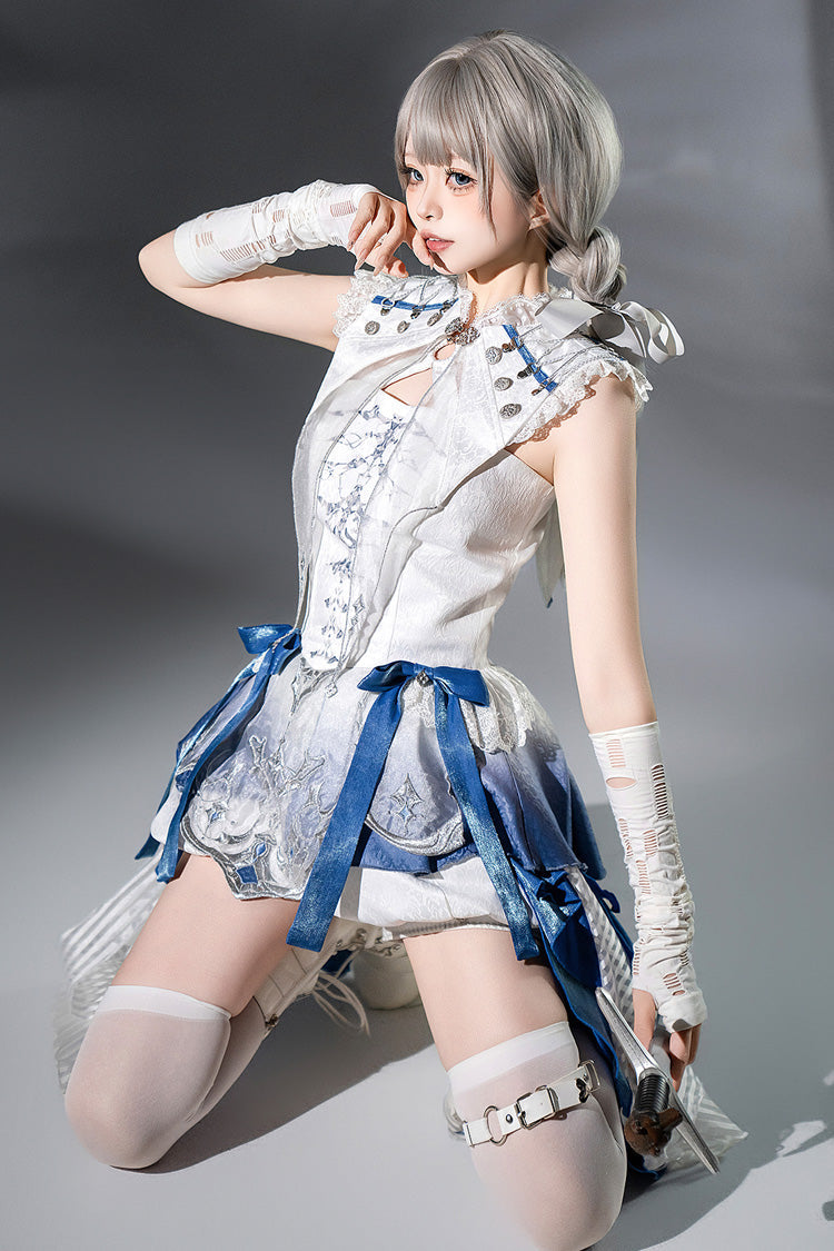White [Dragon Bones] Chinese Style Prince Handsome Ouji Lolita Shorts - Product - 10