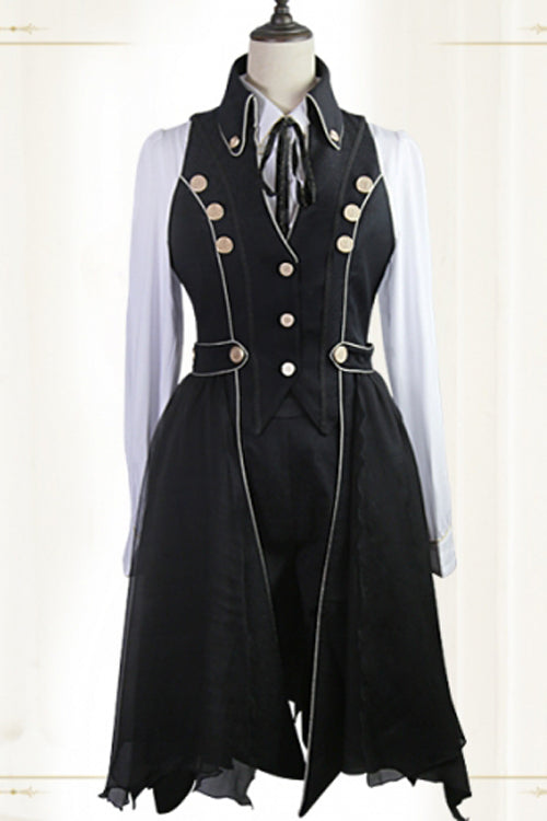 Immortal Thorn The Shadow Of You Ouji Lolita Vest 2 Colors - Black - 1