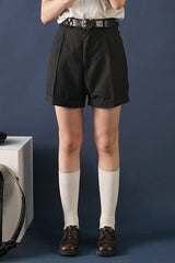 High Waisted Ouji Lolita Shorts 3 Colors - Black - 1