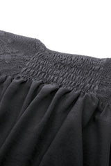 Black High Waisted Heart Embroidered Lace Women's Gothic Maxi Skirt - Product - 14