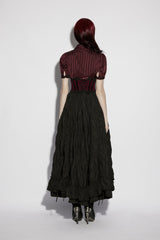 Red Lace Lace-Up Slim Fit Color-Blocked Women's Gothic Luxurious Royal Cosplay Underbust Corset - Product - 5