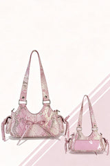 Y2K Bow Snake Print Sweet Lolita Hobo Crossbody & Shoulder Ita Bag 3 Colors - Product - 7