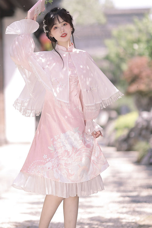 Chinese Ancient Han Element Style Fish Shadow Embroidery Sweet Hanfu Dress - Product - 3