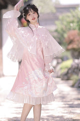Chinese Ancient Han Element Style Fish Shadow Embroidery Sweet Hanfu Dress - Product - 3