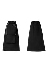 Black Techwear Long Sleeves Hooded Zippered Ouji Gothic Cool Lolita Set - Leg Warmers - 12