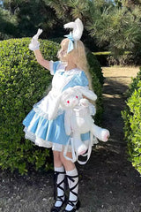 Gothic Maid Lapel Collar Ruffle Lace Plus Size Lolita Dress 2 Colors and 2 Versions - Product - 7