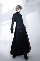 Black [Nameless Blade] Stand Collar Long Sleeves Gothic Prince Ouji Lolita Skirt Set - Product - 10