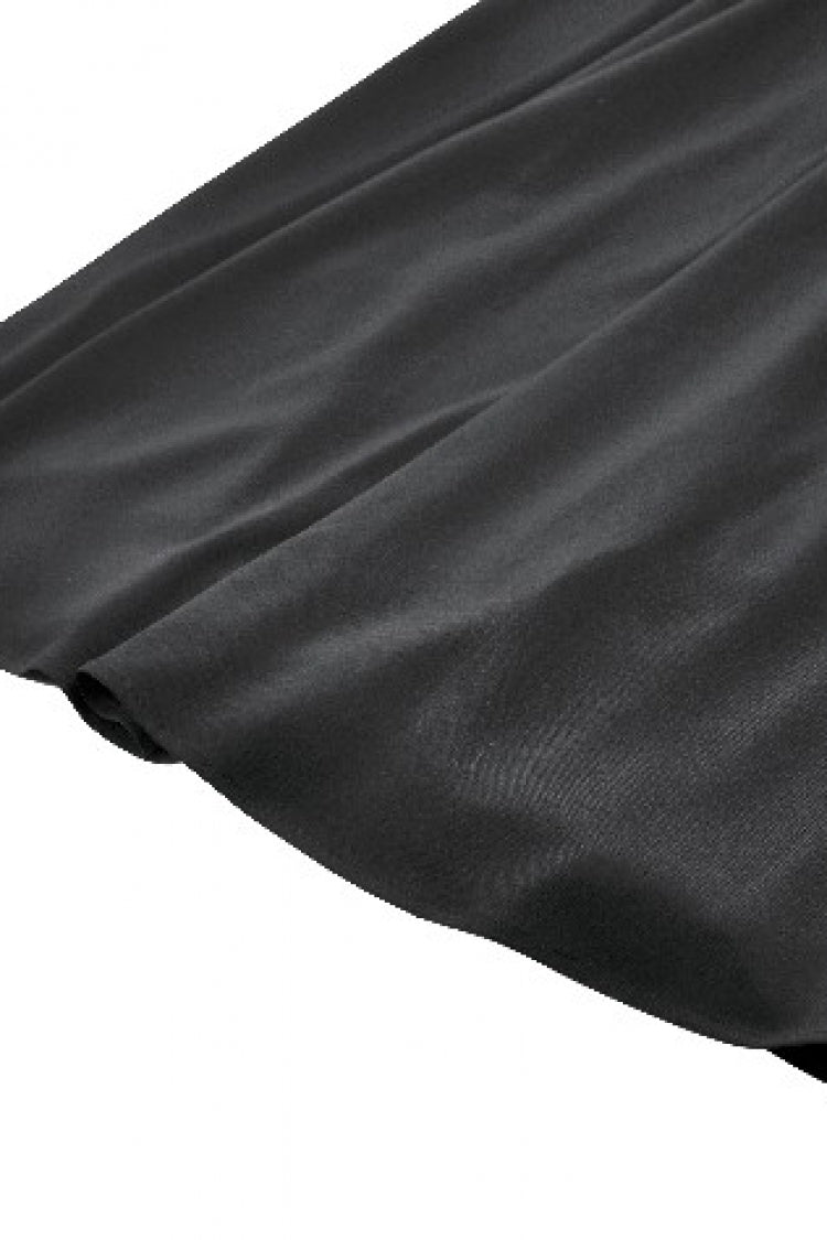 Black High Waisted Floral Printed Lace Mesh Women's Gothic Elegant Long Skirt - Product - 18
