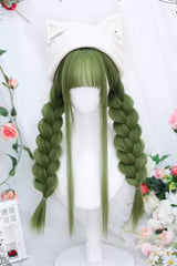 Avocado Green Sweet Lolita Long Straight Wig - Product - 3