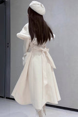 [Confession Poem] Bowknot Detachable Cape Sweet Elegant Princess Lolita Long Coat - Product - 5