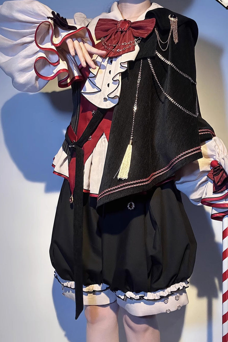 Multi-Color [Natural Philosophy] Long Sleeves Ruffle Bowknot College Style Prince Gorgeous Ouji Lolita Set - Product - 7