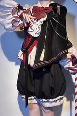 Multi-Color [Natural Philosophy] Long Sleeves Ruffle Bowknot College Style Prince Gorgeous Ouji Lolita Set - Product - 7