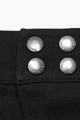 Black Buckle Belt Asymmetric Men's Steampunk Skirt with Side Pockets - Product - 8