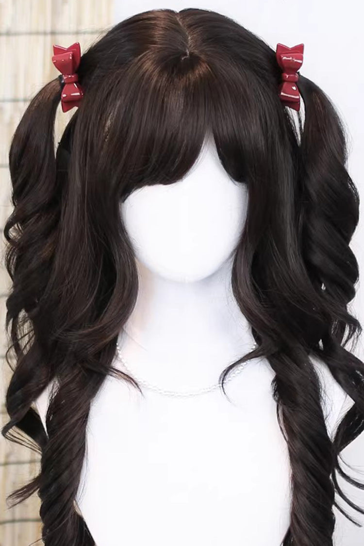 Wispy Bangs Curls Daily Sweet Cos Lolita Long Wig 3 Colors - Product - 3