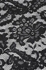 Black Embroidery Split Lace Women's Gothic Skirt with Studded Chain - Product - 6