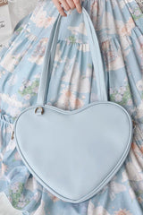 Solid Color Sweet Love Heart Lolita Shoulder Bag 6 Colors - Product - 6