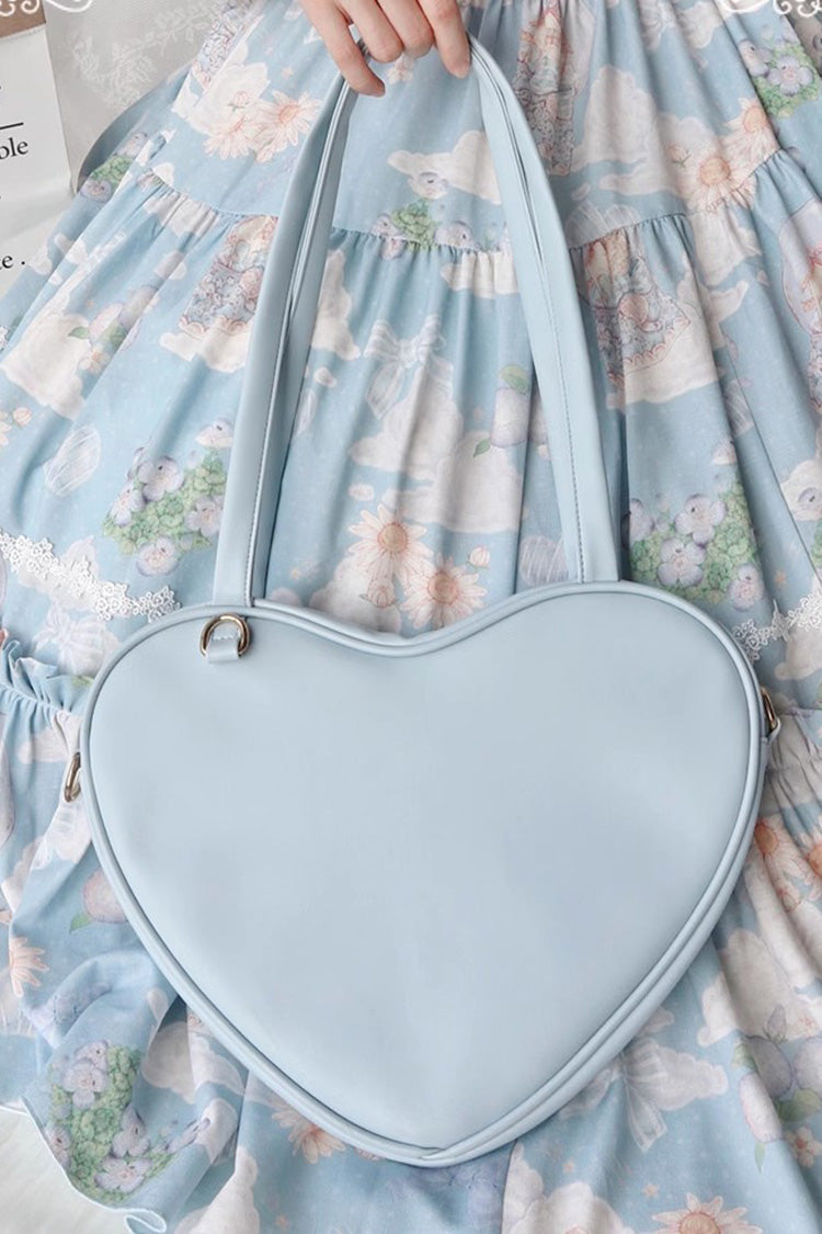 Solid Color Sweet Love Heart Lolita Shoulder Bag 6 Colors - Product - 6