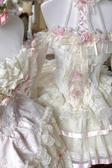 Multi-Color Ballet of Flora Halterneck Multi-layer Ruffle Lace Sweet Lolita Dress - Product - 4