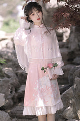 Chinese Ancient Han Element Style Fish Shadow Embroidery Sweet Hanfu Dress - Product - 2