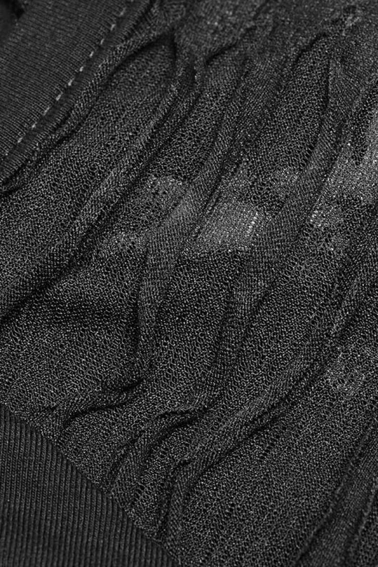 ブラック 長袖 Metal D-バックル ダメージ加工 メンズ スチームパンク T-シャツ 商品画像