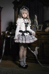 Doll Night Short Sleeves Print Ruffle Embroidery Bowknot Gothic Lolita Dress 2 Colors - Product - 6