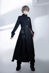 Black [Nameless Blade] Stand Collar Long Sleeves Gothic Prince Ouji Lolita Skirt Set - Product - 6