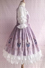 Double Layer Rose Lover's Dream Print Ruffle Bowknot Sweet Lolita Jsk Dress 3 Colors - Product - 6