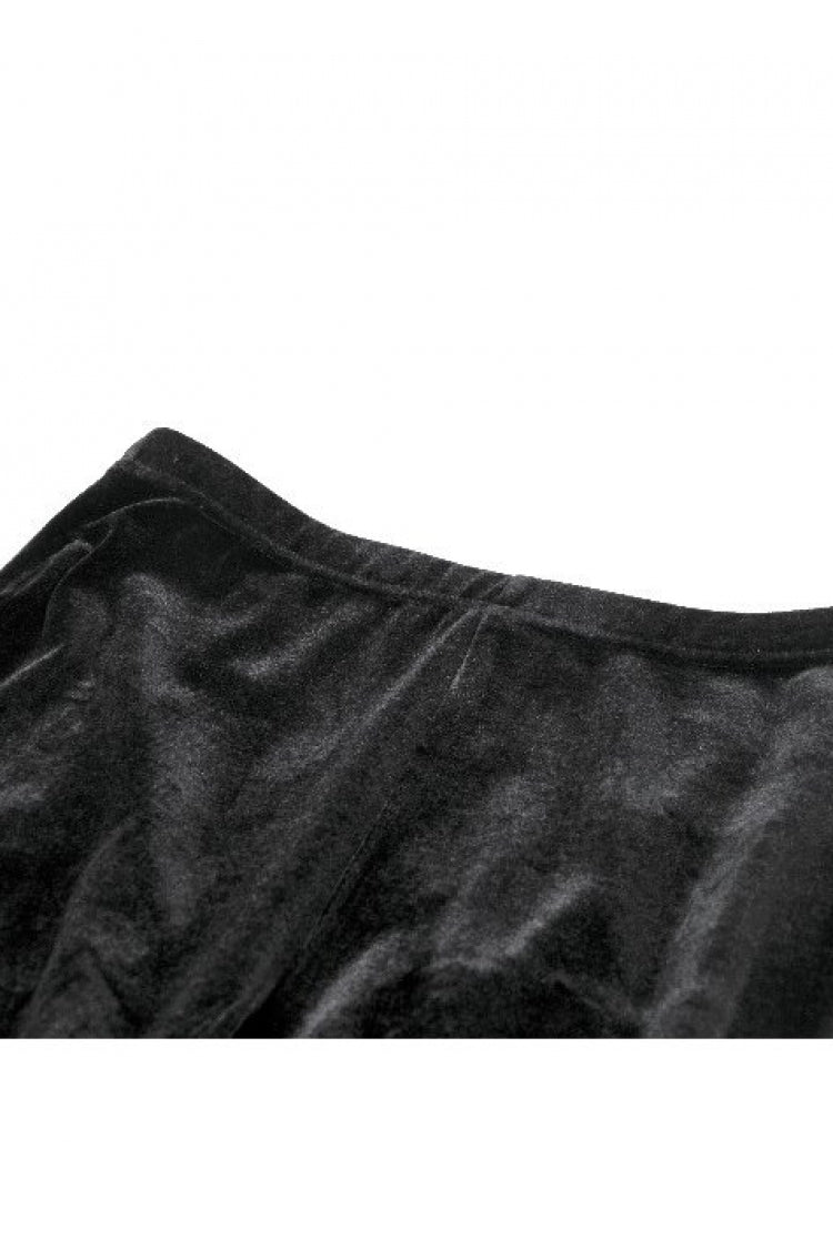 Black Women's Gothic Retro Embroidered Sheer Lace Patchwork Slim Leggings - Product - 11
