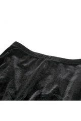 Black Women's Gothic Retro Embroidered Sheer Lace Patchwork Slim Leggings - Product - 11