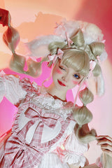 Pink [Valentine's Day] Multi-Layered Print Ruffle Cardigan Bowknot Lace Sweet Lolita Jsk Dress - Product - 7