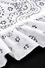 White Floral Lace Lace-Up Women's Steampunk Slip Cocktail Dress - Product - 16